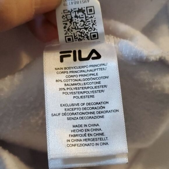 Fila Sweatshirt Top Shirt White Natalie Pullover Crewneck WOMEN'S Extra Large - Picture 8 of 12